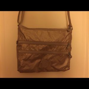 Kipling Alvar pale gold  cross body messenger bag